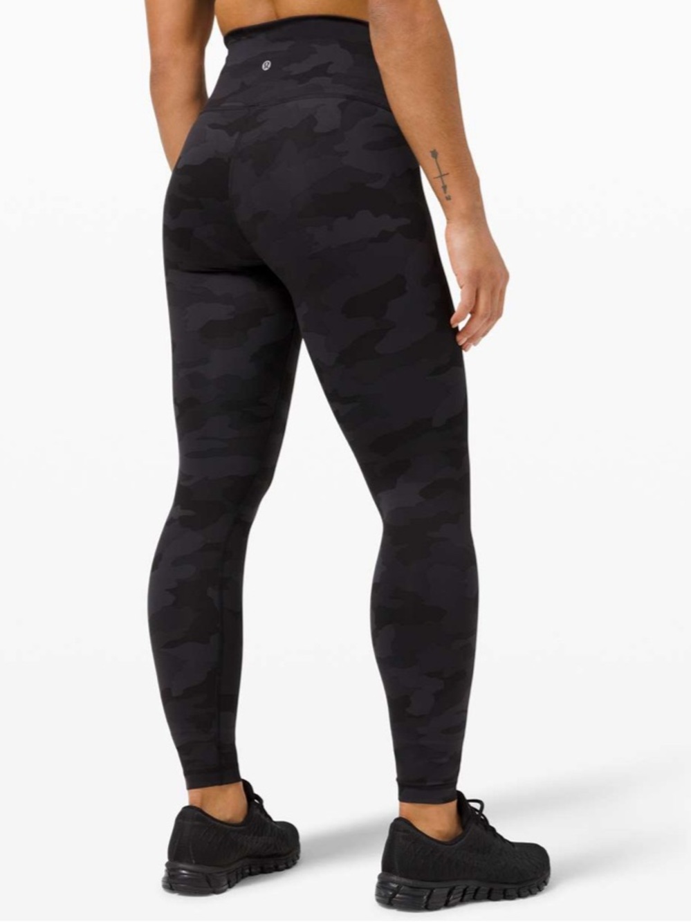 Lululemon Wunder Train High-Rise Tight 28" Camo Deep Coal Gray Black size 18
